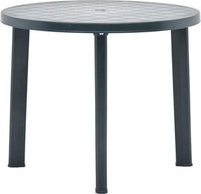 Zöld műanyag kerti asztal 89 cm