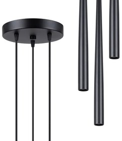 Sollux SL.1463 - Csillár zsinóron BLISS 3xG9/8W/230V fekete