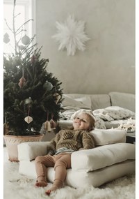 Mini Cube Creamy kinyitható gyerekfotel lábtartóval - Karup Design