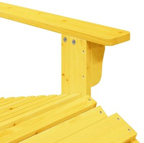 sárga tömör fenyőfa Adirondack szék zsámollyal