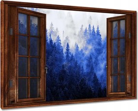 Vászonkép 90x60 Kék táj Hegyek