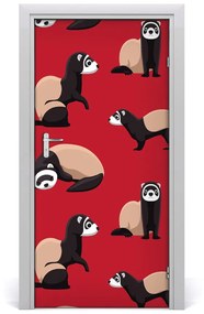 Fotótapéta ajtóra görény 85x205 cm