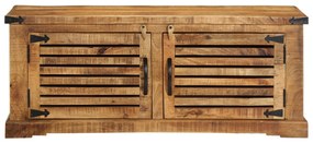 Cipőpad 110x38x45 cm Tömör Fa Rusztikus Mangó