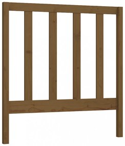 mézbarna tömör fenyőfa ágyfejtámla 106 x 4 x 100 cm