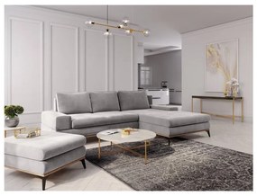 Planet világosszürke kinyitható sarokkanapé, jobb oldali - Windsor &amp; Co Sofas
