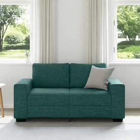 kétszemélyes sötétzöld szövet kanapé 120 cm