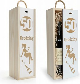 Doboz Alkoholos doboz bor ajándék 50. születésnapra nőknek
