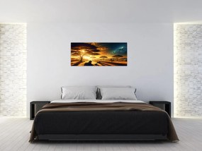 Kép - Pihenő oroszlánok (120x50 cm)
