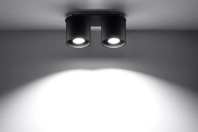 SOLLUX SL-0054 ORBIS Hengeres Mennyezeti Lámpa Fekete GU10 IP20