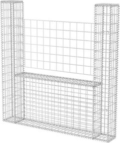 vidaXL U-alakú horganyzott acél gabion kosár 160 x 20 x 150 cm