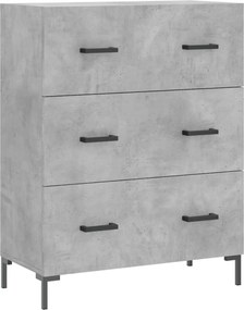 vidaXL betonszürke szerelt fa tálalószekrény 69,5 x 34 x 90 cm