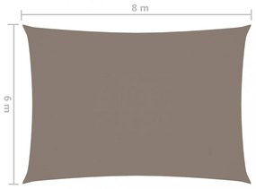 fehér téglalap alakú oxford-szövet napvitorla 6 x 8 m