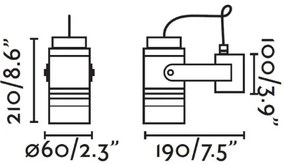 FARO 70260 - Kültéri fali lámpa  LIT 1xGU10/8W/230V IP54
