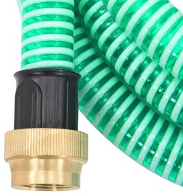 zöld PVC szívótömlő sárgaréz csatlakozókkal 1,1 7 m&quot;