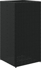 vidaXL fekete polyrattan kerti ültetőláda 40x40x80 cm