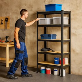 Jurhan HEAVY nagy teherbírású polc, max 875kg, 90x40x180cm, fekete