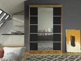 Ruhásszekrény Lawana 5 (artisan + fekete). 1069222