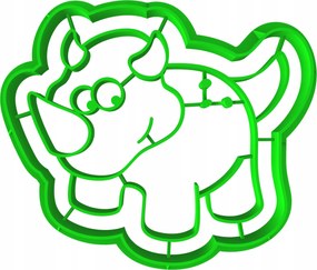 Foremka Lyukasztó Dinoszaurusz Keksz- és Mézeskalåcsvågó Triceratops