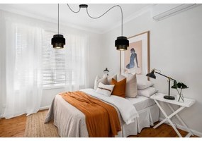 Csillár zsinóron NESS 2xE27/60W/230V pók fekete