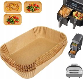 255x Papírbetét Dual Basket Airfryer Olajsütőhöz