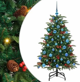 vidaXL Mű karácsonyfa 150 LED-del Zöld 150 cm PVC és Fém és Műanyag