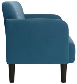kék bársony loveseat kanapé 109 cm