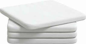 vidaXL Ülőpárnák 4 pcs Fehér 40 x 40 x 3 cm szövet