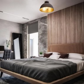 B.K. Licht 1322 - Mennyezeti lámpa 1xE27/60W/230V fekete/arany