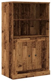 antik fa színű szerelt fa magasszekrény 60x35,5x103,5 cm