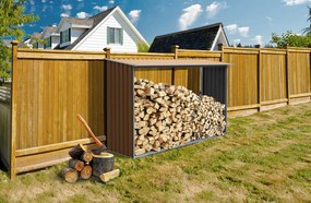 Tüzifa tároló G21 WOH 181 - 242 x 75 cm, barna