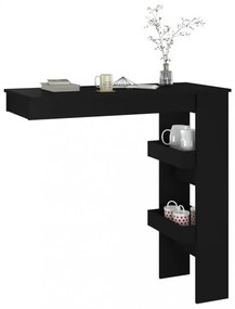 fekete fatermék fali bárasztal 102 x 45 x 103,5 cm