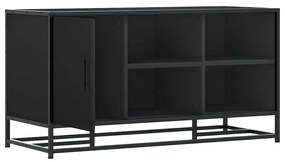 Cipőpad Fekete 100x40x53,5 cm Fából és fémből készült pad