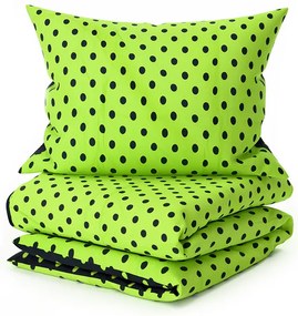 COLAM zöld-fekete pamut ágyneműhuzat Ágyneműhuzat mérete: 70 x 90 cm | 140 x 200 cm