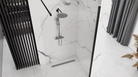Rea Aero Intimo, zuhany paraván 90x200 cm, 8mm átlátszó üveg, fekete profil, REA-K4123