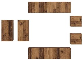 TV szekrény garnitúra 8 pcs Régi fa 30.5 x 30 x 60 cm Faanyag
