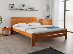 PARIS magasított ágy 140x200 cm, égerfa Ágyrács: Léces ágyrács, Matrac: Deluxe 10 cm matrac