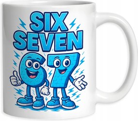 Kerámia bögre 67 Six Seven Brainrot Funny Ajándék Mem 330ml