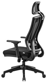 Ello ergonómikus irodai forgószék deréktámasszal, fejtámasszal, 3D Air mesh hálós