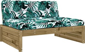 vidaXL tömör impregnált fenyőfa középső kanapé 120 x 80 cm