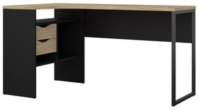 Felix Corner íróasztal, fekete matt / sonoma tölgy