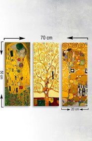 MDF0067 Gustav Klimt MDF falikép, 3 db-os szett