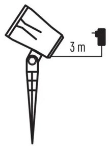 LED Karácsonyi kültéri projektor LED/3,6W/230V IP44 fehér