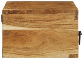 tömör akácfa falra szerelhető TV-szekrény 80x30x19 cm