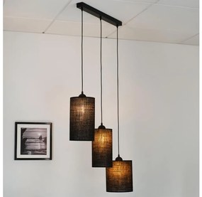 Brilagi - TUBES 3xE27/15W/230V fekete függeszték