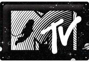 Fém tábla MTV Moonman - Logo Universe, (20 x 30 cm)