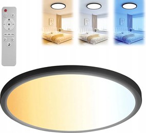 Plafon Led Mennyezeti Panel Falra szerelhető Lámpa 24W Nem Pislog Kerek Fekete