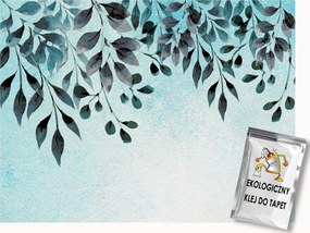 Fotótapéta Flizelina Természet Levelek Ágak Akvarell Szerkezet 200x140 ragasztó