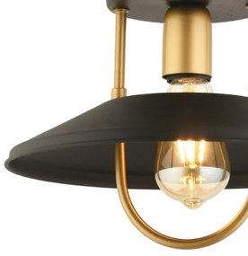 Csillár zsinóron 1xE27/40W/230V fekete/arany