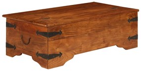 Tömör akácfa dohányzóasztal mézszínű bevonattal 110x55x35 cm
