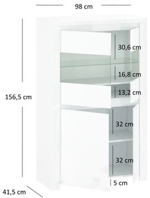 Vitrin Leona 2D2W (fényes fehér). 1053014